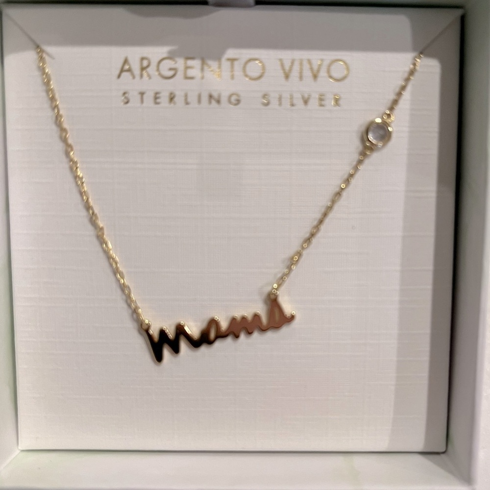 NEW- Never worn! “Mama” gold necklace by argento vivo